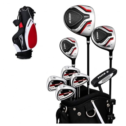 Precise Teen Golf Club Set for Ages 13-16 - Right/Left Hand Youth Golf Clubs with Titanium Driver, Stainless Steel Hybrid, 7-PW Irons, Putter, Stand Bag & 3 Headcovers - Graphite/Steel Shafts