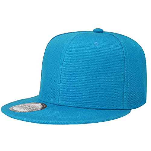 Image of Falari Classic Snapback Hat Cap Hip Hop Style Flat Bill Blank Solid Color Adjustable Size