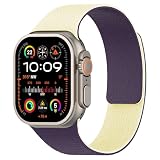 ZIZUCHLE for Apple Watch マグネットバンド シリコン 防水 49mm/46mm/45mm/44mm/42mm/41mm/40mm/38mm アップルウォッチ バンド シリーズ Ultra2/Ultra/10/9/8/7/6/SE/SE2/5/4/3/2/1 スポーツ おしゃれ メンズ レディース（44mm/45mm/46mm/49mm、イェローとパープル)