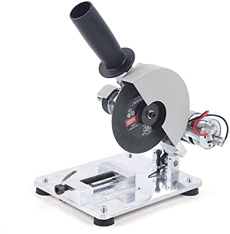 Mini Table Saw, 4 Inch 9000r/min Portable Small Hobby Chop Saw for Crafts Adjustable Angle and Height Aluminum Miter Saw for Soft Metal, Iron sheet, Wood, Plastic, Aluminum Alloy Cutting