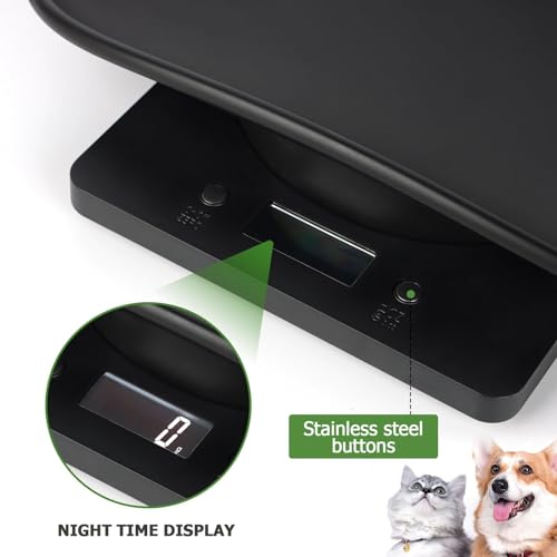 Image of Puppy Scales for Weighing, Multi-Function LCD Digital Puppy Scale for whelping with 15 Puppy Collars,Tape Measure＆Nail Clipper, Baby Scales for Small Dogs Cats Crawl Pet, Capacity up to 33 lb