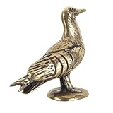 Construction en laiton massif : conçue en laiton massif, cette figurine animale offre robustesse et longévité, se distinguant les objets décoratifs en laiton pour votre espace de travail. figurines de pigeons et de colombes en laiton