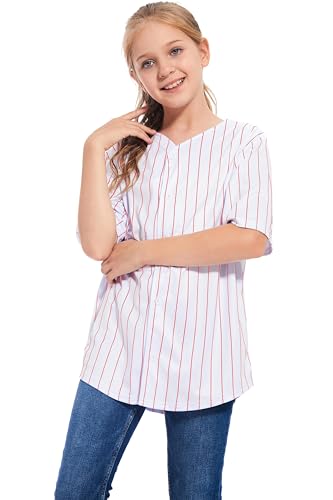 Image of Yuji Itadori Kids Baseball Jersey Button Boys Short Sleeve T-Shirts Hip Hop Fashion Casual Sports Solid Color Shirt