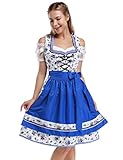 Women's German Dirndl Beer Dress Costumes for Bavarian Oktoberfest Carnival L