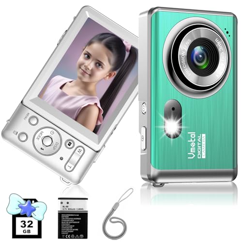 Cámara digital compacta 4K con tarjeta SD, foto de 48 MP/video 4K 30 FPS/pantalla HD de 2.8 pulgadas, zoom de 18X, cámara para principiantes para niños/niños/adolescentes/estudiantes/adolescentes