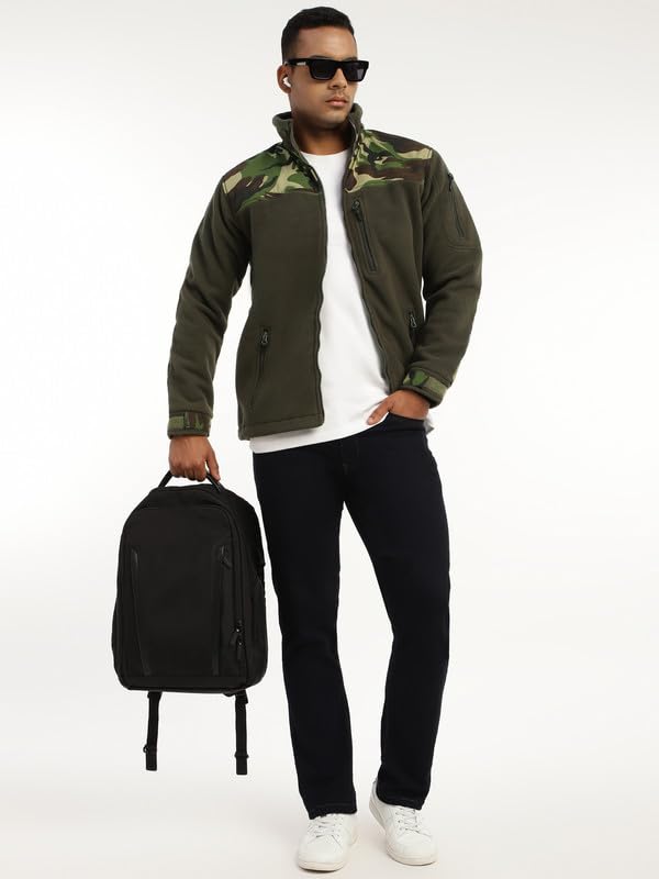 Image of MOUNTMILLER Men's Ripstop Dual Superbond HLKN Fleece Tactical Jacket | Water Repellant | Multi-Pocket | Abrasion-Resistant | Ideal for Outdoor, Hiking & Trekking