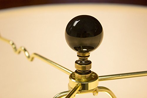 Image of Ceramic Black Ball Antique Base Lamp Finial 2 inch h
