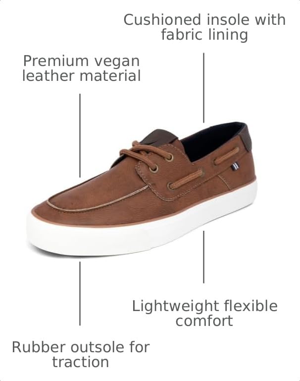 Image of Nautica Men's Casual Boat Shoes, Moc-Toe Loafers with Cushioned Insole, Deck Fashion Sneaker