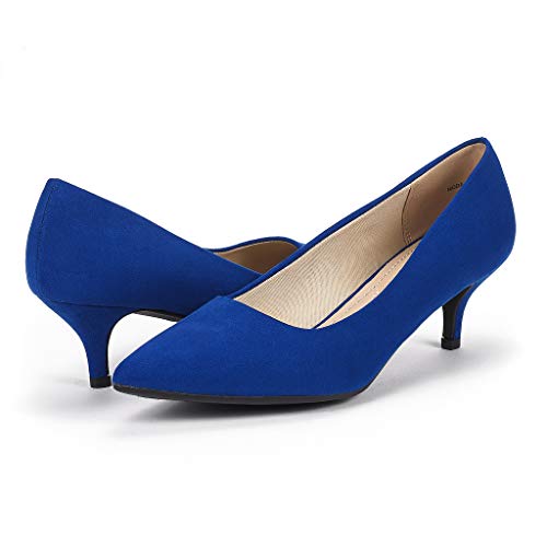DREAM PAIRS Women's Pumps Kitten Pump Heel Shoes,Royal/Blue,11 - image 7