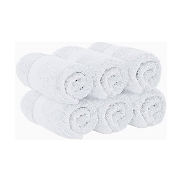 Luxury White Hand Towels Soft Circlet Egyptian Cotton Highly