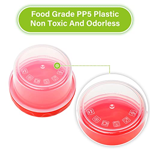 Eonjoe 2Oz Salad Dressing Container To Go,12 Pack Reusable Small Plastic Containers With Screw Lids Sauce Condiment Jello Shot Cups Jars Lunch Box Accessories #TOP4