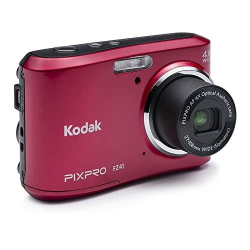Image of Kodak PIXPRO Friendly Zoom FZ41 16 MP Digital Camera with 4X Optical Zoom and 2.7 inch LCD Screen (Red)