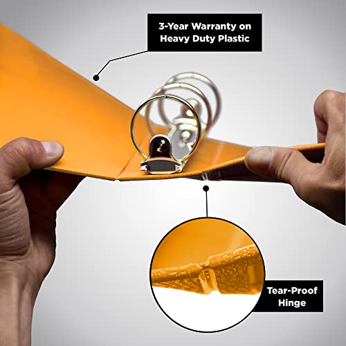 Carstens 2- Inch Heavy Duty 3-Ring Binder - Side Opening, Mango #TOP3