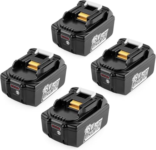 Lot de 4 Batteries de Rechange 18V 5,5Ah pour Makita Lithium-ION