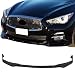Front Bumper Lip Spoiler Compatible With 2014-2017 Infiniti Q50 | T Style Black PU Lip Spoiler Bodykit Splitter Diffuser Air Dam Chin Diffuser by IKON MOTORSPORTS | 2015 2016