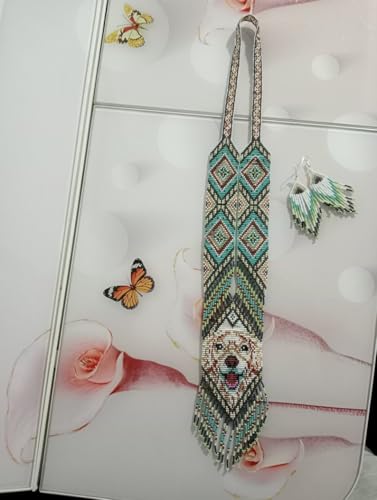 Conjunto de collar y pendientes ucranianos Gerdan de cuentas LK_UKRN_0010 4