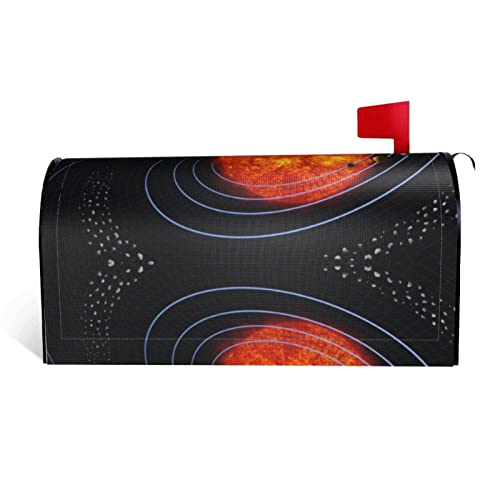 Outer Space Galaxy Solar System Magnetic Mailbox Cover Garden Yard Home Decor for Outdoor Standard Size-18X 20.8