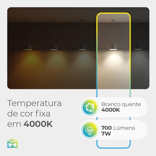 Smart Lâmpada Wi-Fi Lite Positivo Casa Inteligente, Iluminação Branca, 7W, 700 Lúmens, LED, Bivolt,