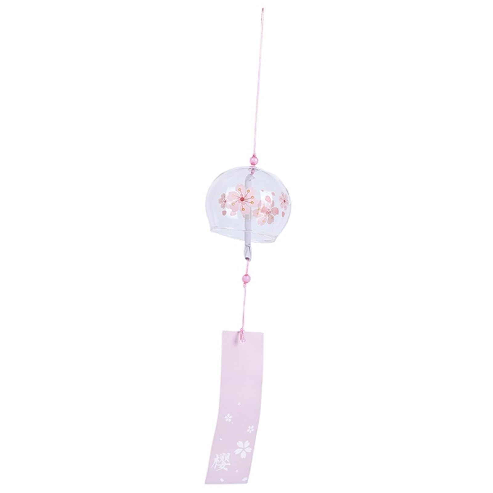 AFDHVTKLDR Wind Chimes 1PC Sakura Wind Chime Cherry Blossom Pattern Hanging Bell Craft for Home Garden Decor(Color2)