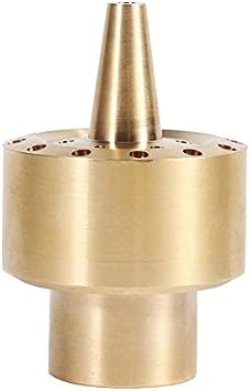 Brass Fountain Nozzle /2 Inch for Garden Pond and Decorative Features Three Tier Spray Design Brass Construction Easy Installation with PVC Tubing and Submersible Pump