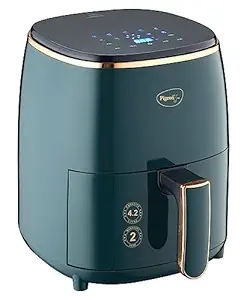 Pigeon Healthifry Digital Air Fryer, 360 degree High Speed Air Circulation Technology 1200 W with Non-Stick 4.2 L Basket - Green