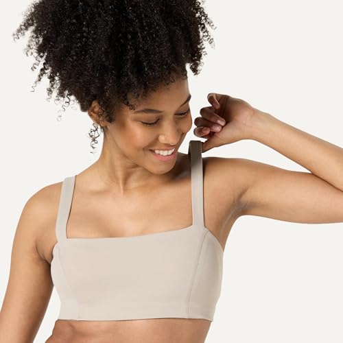 Image of Amazon Essentials Women's Active FormFlex Buttery Soft Light Support Bandeau Sports Bra with Adjustable Straps