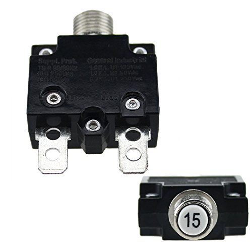 Zookoto NBHX-L2-FUSE15A-BLACKCAP 15A Dc50V Ac125-250V Push Button Reset Circuit Breakers thumb #2