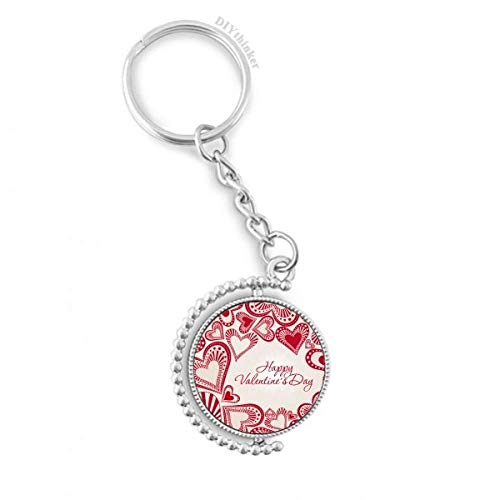 Llavero de corazones rojos giratorio: el regalo ideal de San Valentín para parejas