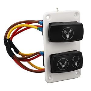 Akozon Marine WC-Schalter-Panel 3 Wege