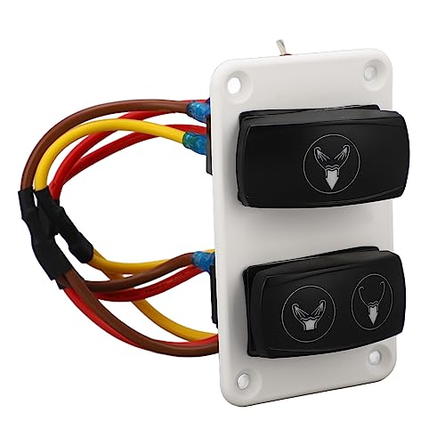 Boat Toilet Switch Panel , RV Toilet Rocker Switch 3 WayUniversal Fit for Yacht