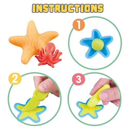 VConejo Color Dough Toys Dough Accessories Set Creations Tools for Kid 2-4-8 Years (Ocean World)