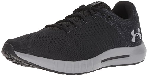 Under Armour Men's Micro G Pursuit Fiber Opt Running Shoe, Black (001)/Graphite, 11.5