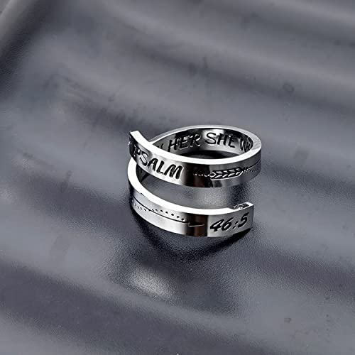 Xoyoyzu Thumb Ring Inspirational Jewelry Stainless Steel Rings For Teen Girls Women Adjustable Personality Encouragement Gift For Her 4655 #TOP4