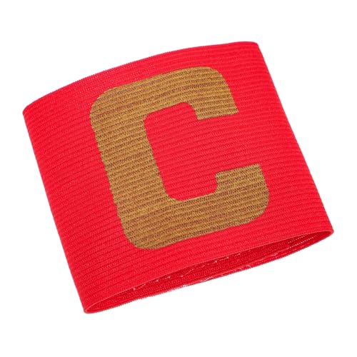 NAMOARLY Captain Arm Band for Soccer Team Elastic Armband for Players Versatile Captain Armband for Adults Red