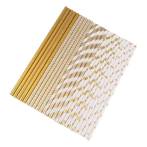 50 pitillos biodegradables de papel con diseño de corazones miniatura 1