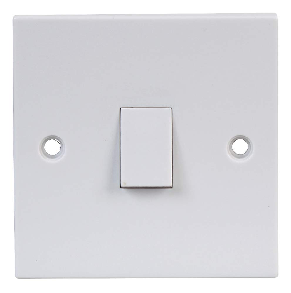 Pro Elec 2012 Single Light Switch, 2 Way, White