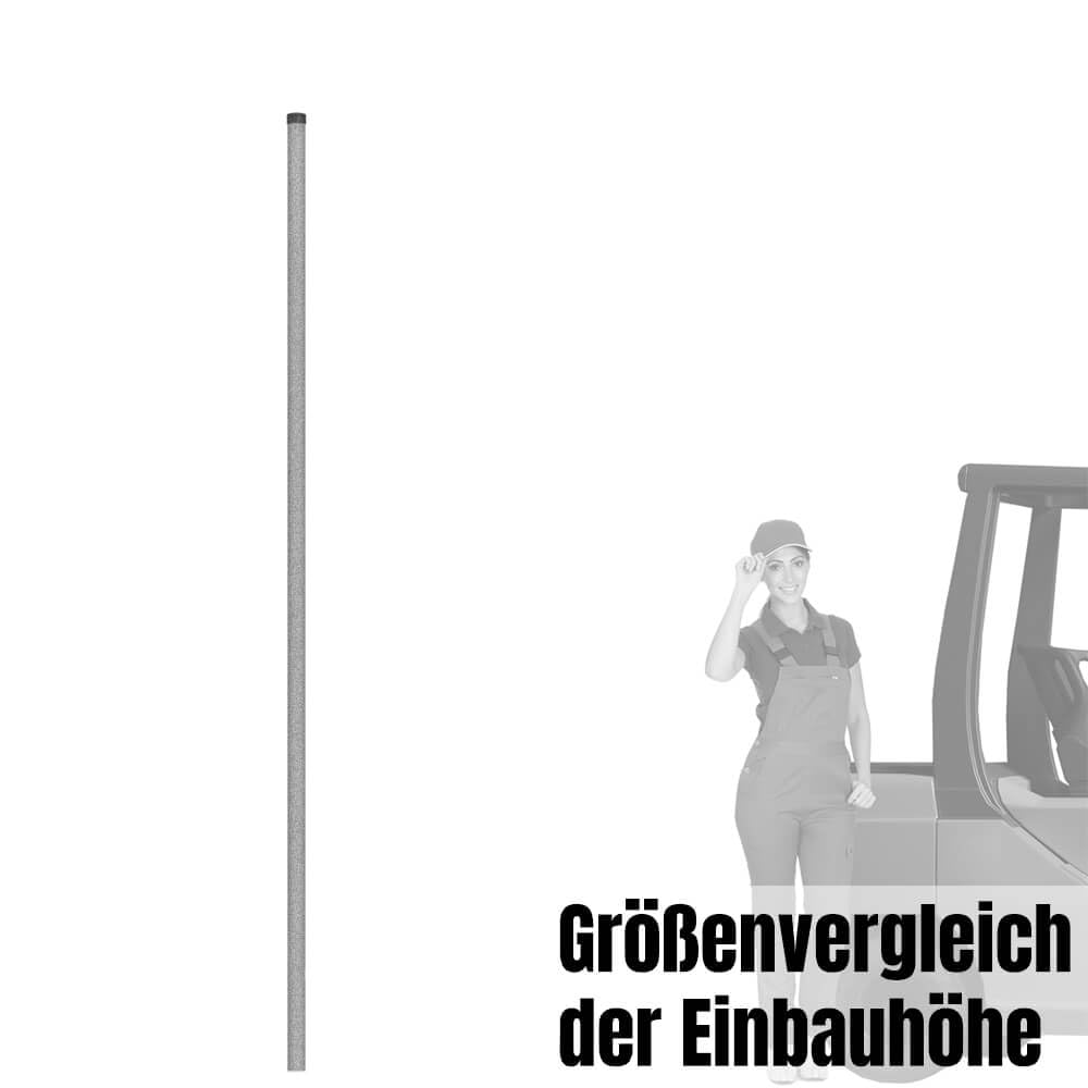 BIGPACK 5 x Rohrpfosten zum Einbetonieren, Ø 6 cm, Länge 3,5 m, aus Stahl, Art.-Nr. 610393 | Schilder Pfosten | Stahlrohrpfosten