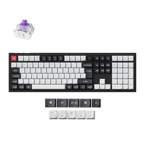 Keychron Q6 HE Custom Knob Full Metal Mechanical Gaming Keyboard, Full Size Hot-Swap with Hall Effect Gateron Double-Rail Magnetic Nebula Switch, 2.4 GHz/Bluetooth/Wired - Carbon Black - UK Layout