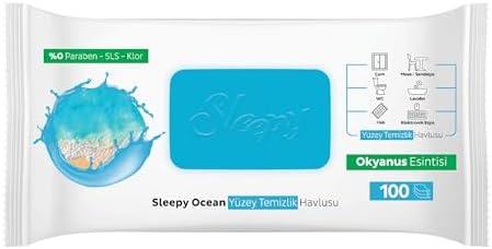 Sleepy Ocean Yüzey Temizlik Havlusu&Mendili Okyanus Ferahlığı 100 Yaprak - Görsel 3