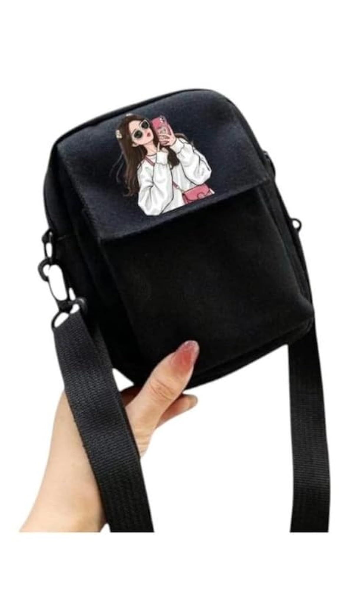 Compact Canvas Sling Bag, Small Crossbody Bag