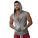 Tank Top Herren Sommer Sportshirt Weste Gym Muscle Tee Fitness Bodybuilding Ärmellose T-Shirt Workout Sport Fitness Hoodie Unterhemden mit Handytaschen
