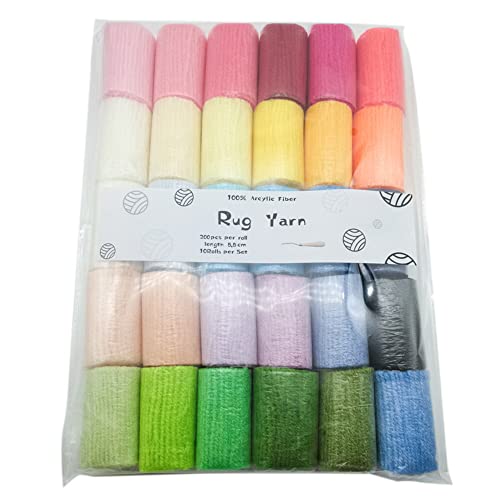 30 Rolls Latch Hook Yarn Pre-Cut Rug Yarn Colorful Sewing Replace Yarn Latch Hook Projects Threads Yarn Threads For Diy Craft Sewing Knitting Yarn Latch Hook Supplies #TOP4