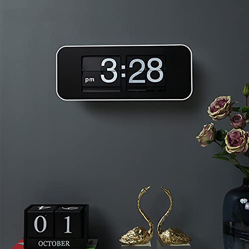 Clock Gyc-Iojhcj Flip Wall, Nordic Light Luxury Automatic Page-Turning Wall Non-Calendar Mechanical Decoration Living Room Dining Room Bedroom Restaurant Coffee House Hjshduis, Multicolor #TOP1