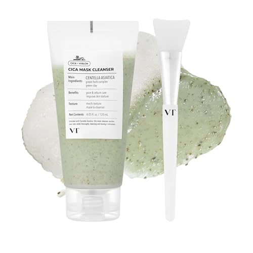 VT COSMETICS CICA Mask Cleanser with Brush, 2-in-1 Facial Wash,