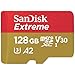 SanDisk Extreme microSDXC 128GB SD Adapter Action Cams and Drones 170MB/s 80MB/s A2 C10 V30 UHS-I U3