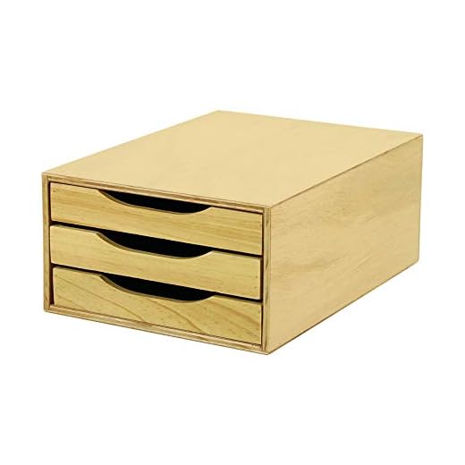 Caixa de Arquivo 3 gavetas, Mad. Pinus Luxo - Souza & Cia, Ref: 3313, Madeira