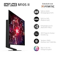 Sony INZONE M10S II 27-Zoll-OLED-QHD-Gaming-Monitor: 1440p, 540 Hz, 0,02 ms GTG, DCI-P3 99,5%, G-Sync, VRR, entwickelt mit Fnatic, 1500 Nits, DisplayPort 2.1 – 2 x HDMI 2.1 – PC, PS5 – Ansicht 2