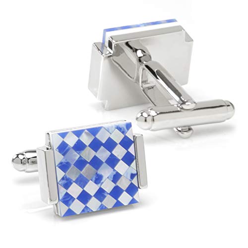 Ox and Bull Trading Co. Floating Mother of Pearl Checkered Cufflinks