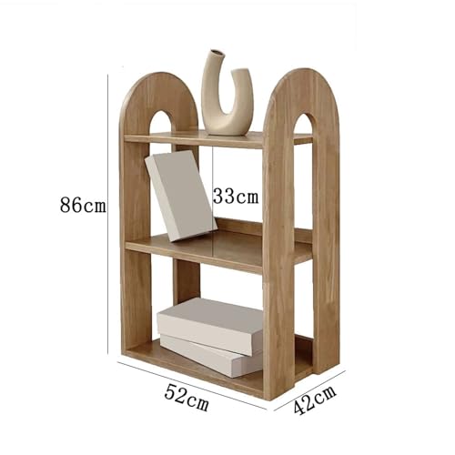 Librería giratoria de madera de esquina para suelo y estante de almacenamiento vertical 4