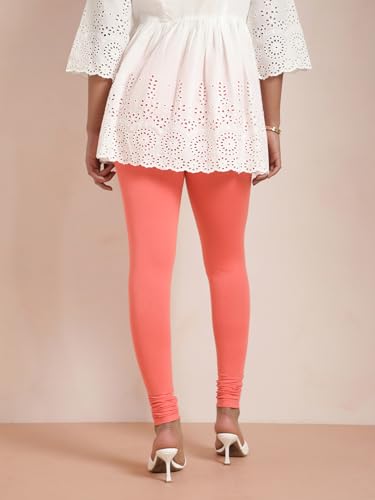 Image of TWIN BIRDS Tailored Cut and Classic Fit Super Stretchable Elastane Fabric Churidar Leggings for Women